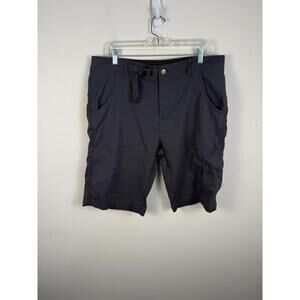 Prana Stretch Zion Shorts 36 Gray Cargo Belted 12" Inseam Outdoor Hiking
